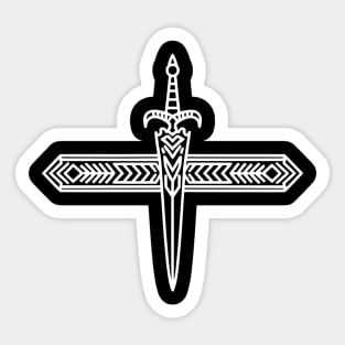 The Sword (White) Sticker